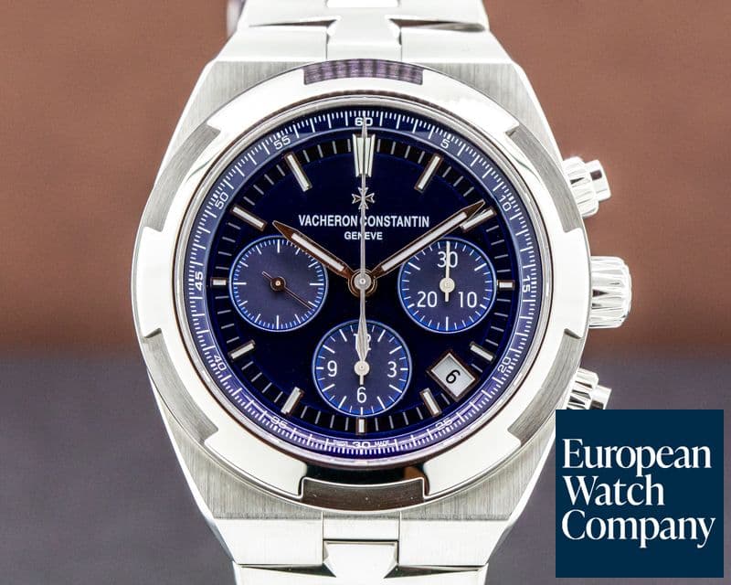 Image of Vacheron Constantin Overseas Chronograph 5500V Blue Dial SS FULL SET