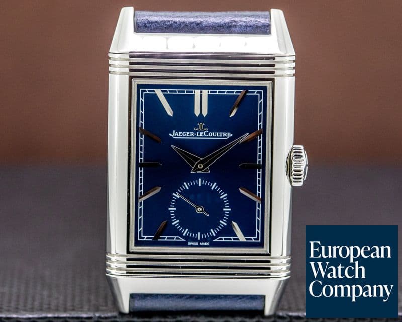Image of Jaeger LeCoultre Reverso Tribute Small Seconds SS Blue Dial