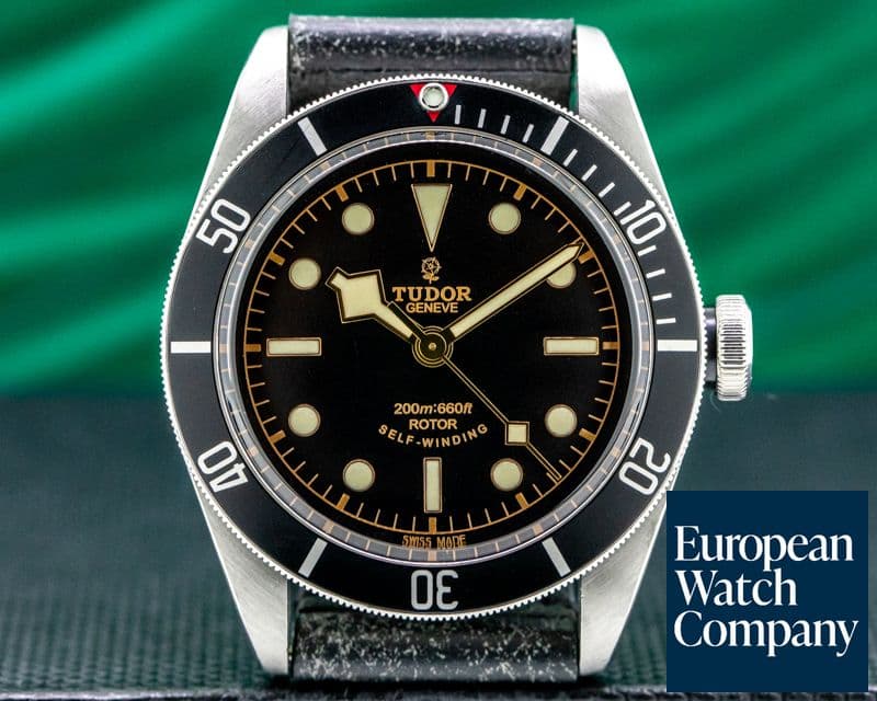 Image of Tudor Tudor Heritage Black Bay BLACK SS / Leather