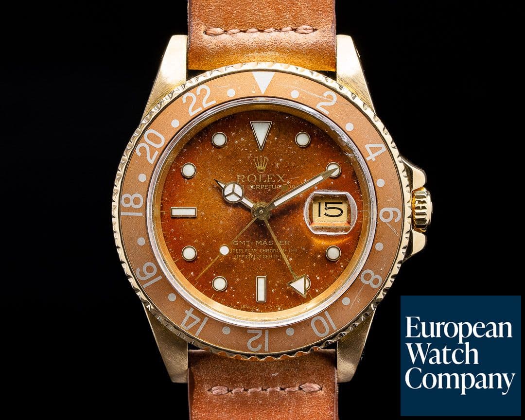 Image of Rolex GMT Master Brown 16758 "Root Beer" Bezel, 18K 