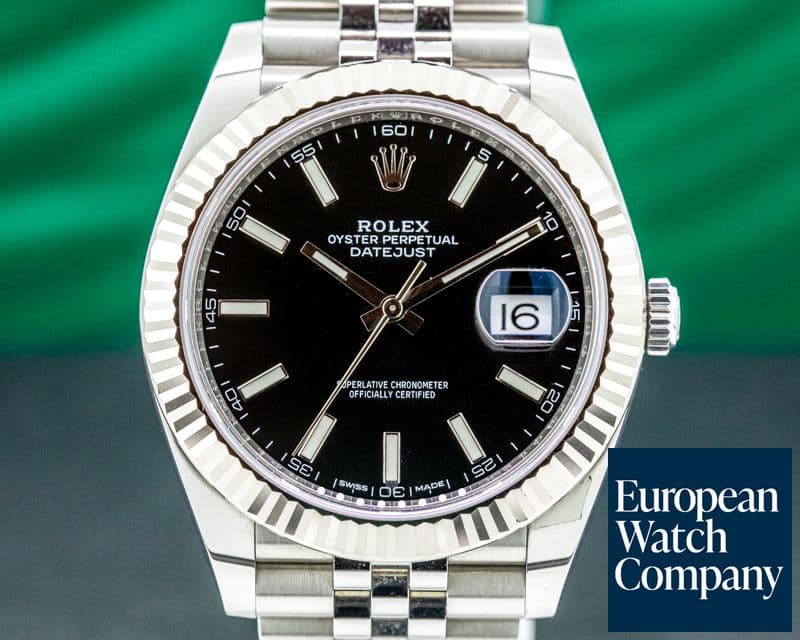 Image of Rolex Datejust 41 Black Stick Dial SS / Jubilee UNWORN