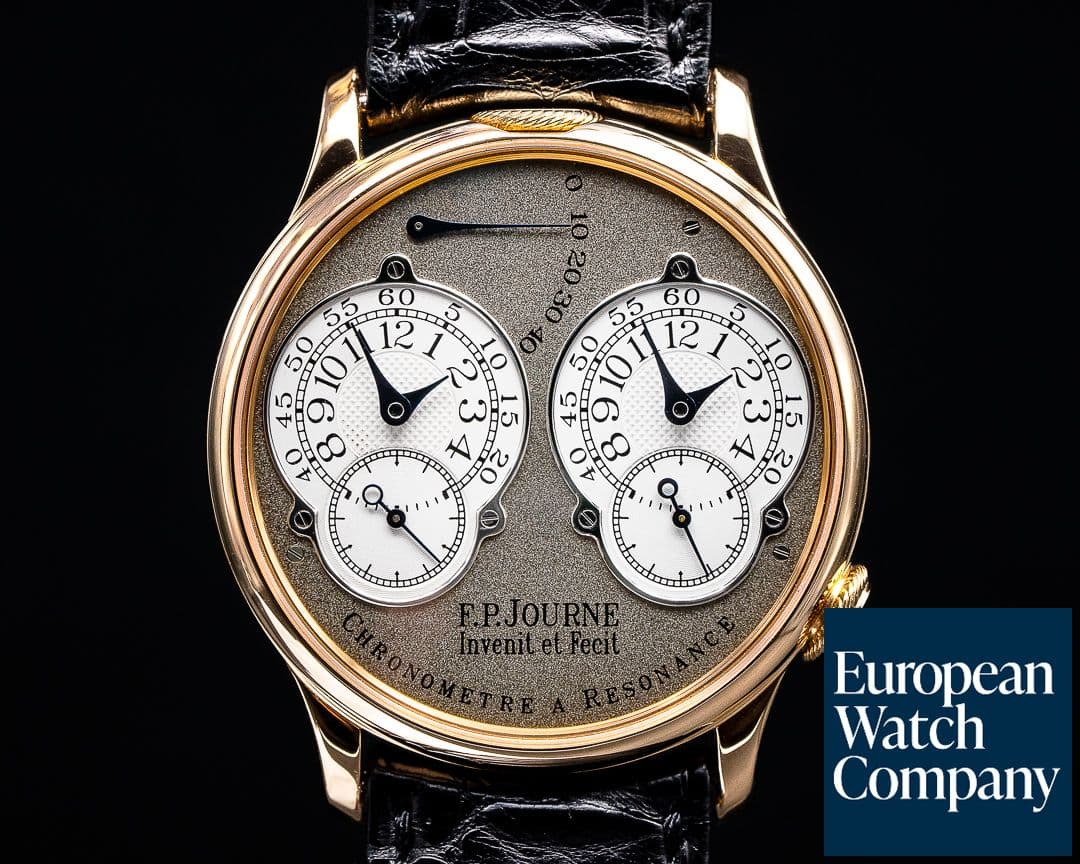 Image of F. P. Journe Chronometre Resonance 18k Rose 38MM BRASS MOVEMENT 2002 FULL SET
