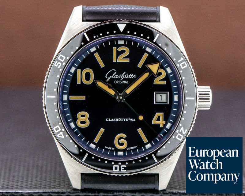 Image of Glashutte Original SeaQ Black Dial SS 