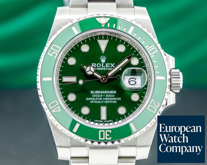 Image of Rolex Submariner 116610LV "HULK" Green Ceramic Bezel Green Dial SS 