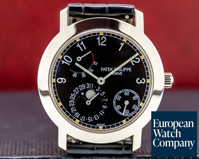 Image of Patek Philippe Moon Phase Power 5055G Reserve Black Dial 18K White Gold 
