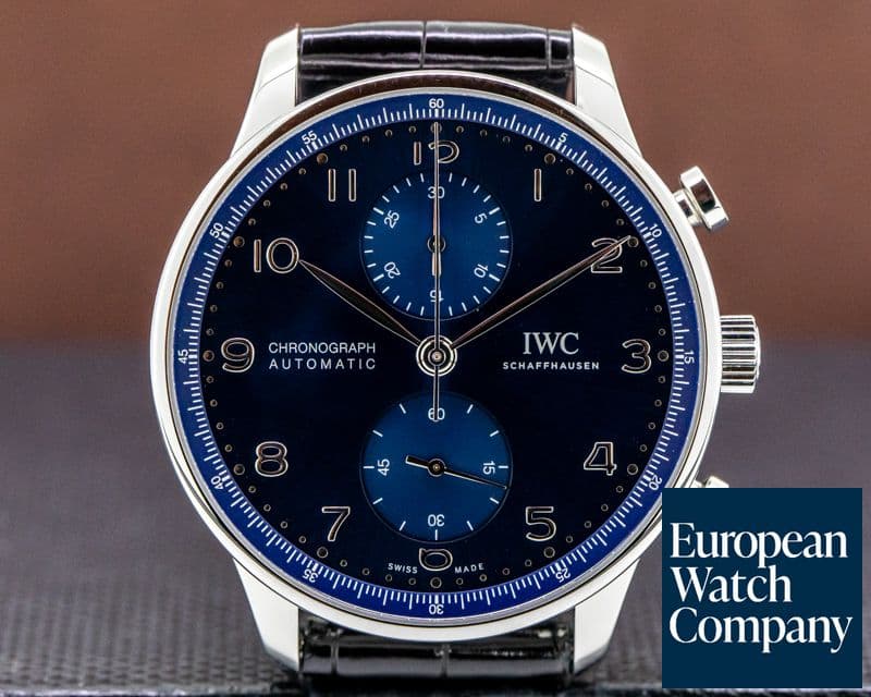 Image of IWC Portuigieser Chronograph SS Blue Dial 2020