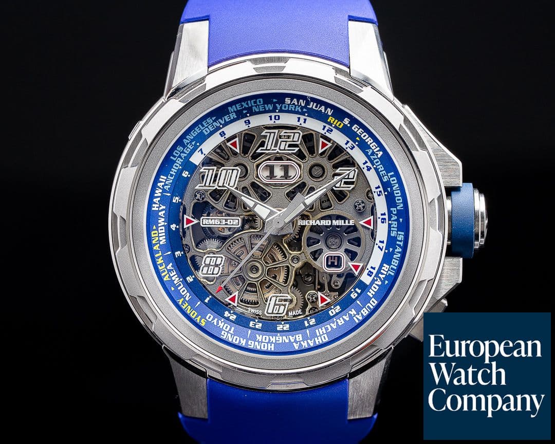 Image of Richard Mille RM63-02 Automatic Winding Worldtimer Titanium FULL SET