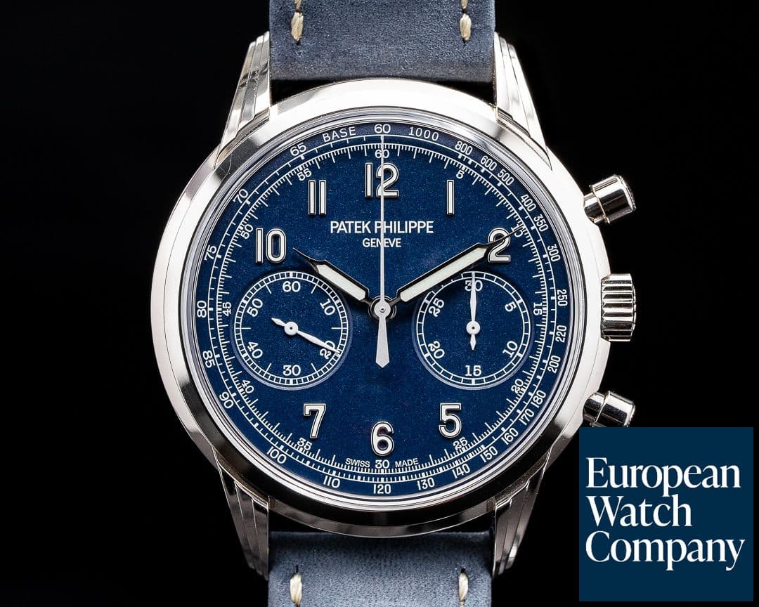 Image of Patek Philippe Chronograph 5172G 18K White Gold Blue Dial 