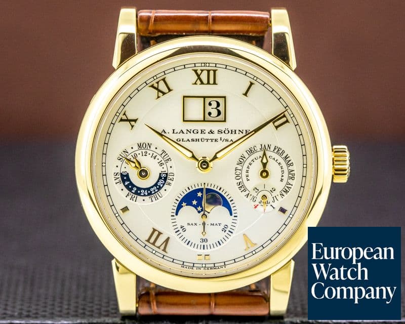 Image of A. Lange and Sohne Langematik Perpetual Calendar 310.021 18K Yellow Gold FULL SET