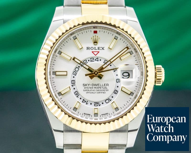 Image of Rolex Sky Dweller 326933 Steel & Yellow Gold White Dial 