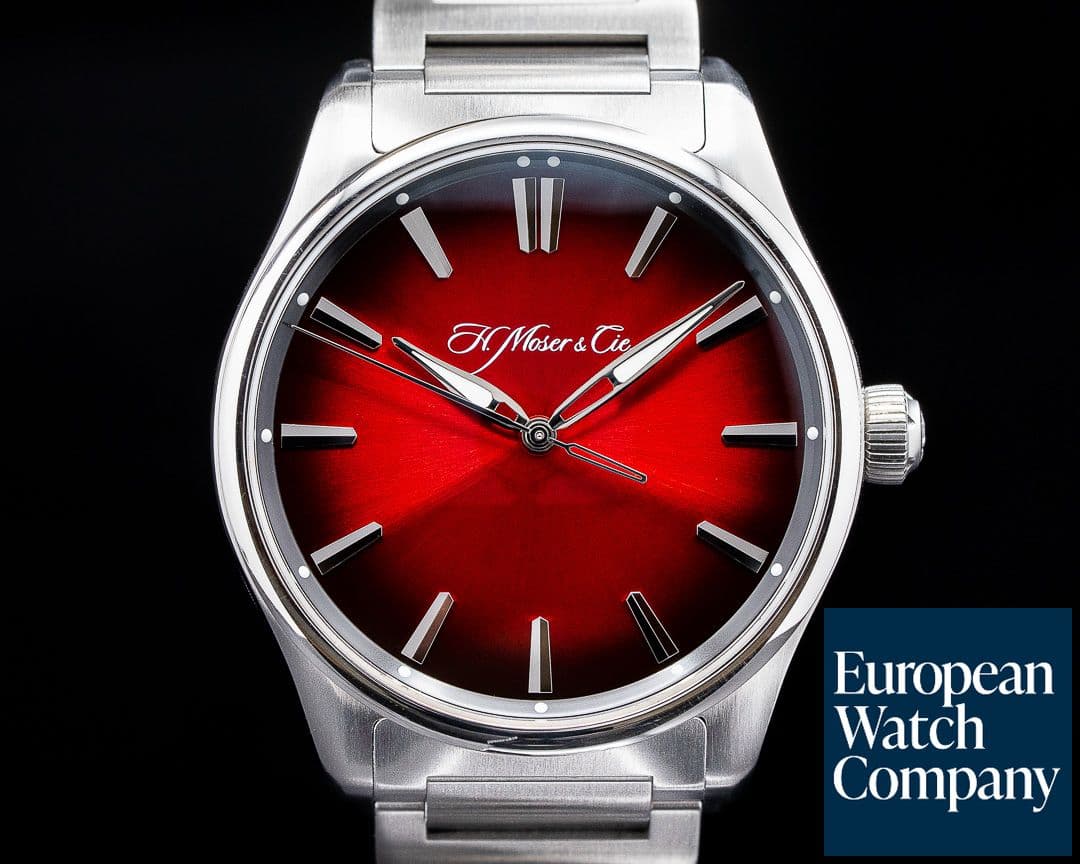 Image of H. Moser & Cie Pioneer Centre Seconds SS Red Fume Dial