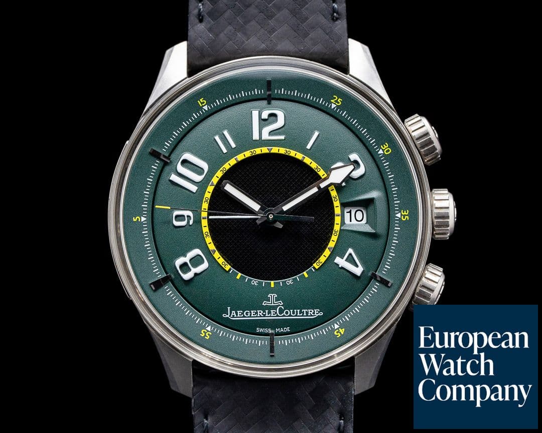 Image of Jaeger LeCoultre Aston Martin AMVOX1 Memovox Titanium / Green Dial Limited