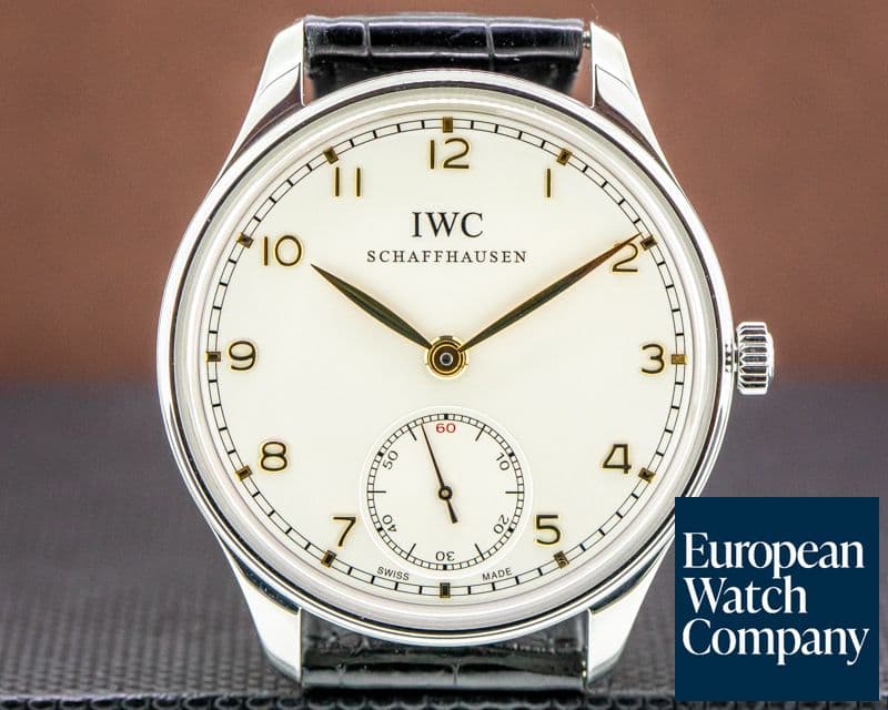 Image of IWC Portuguese Hand Wound Silver Dial SS
