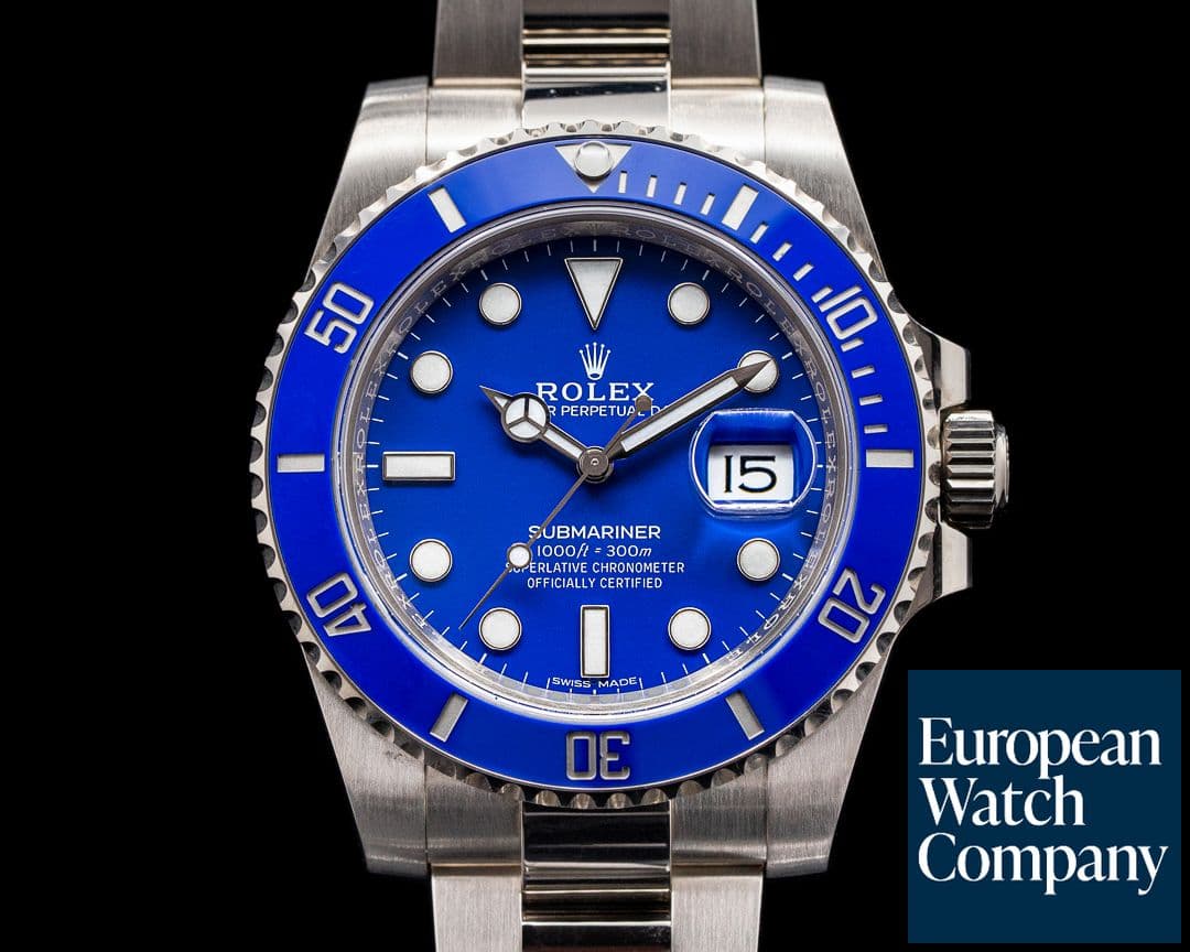 Image of Rolex Submariner Date 116619LB 18K White Gold Blue Dial DISCONTINUED 2019
