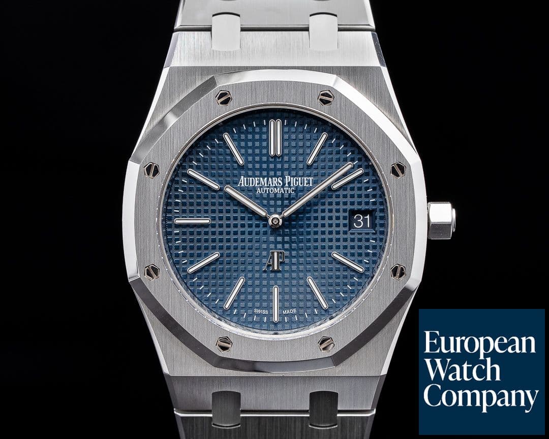 Image of Audemars Piguet Royal Oak 15202ST Extra Thin Blue Dial SS