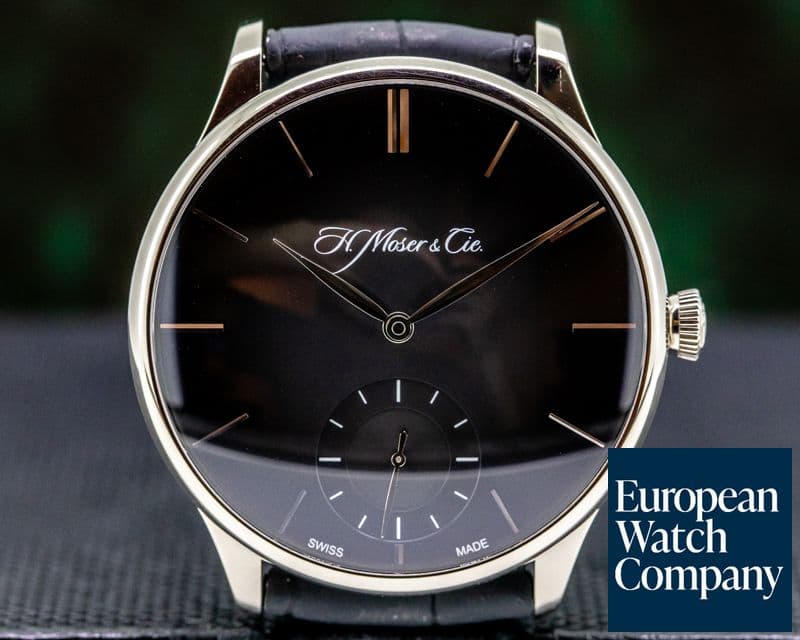 Image of H. Moser & Cie Venturer Small Seconds 18K White Gold Black Fume Dial