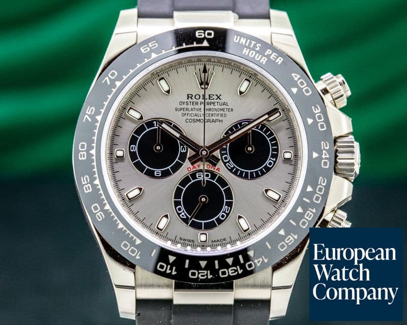 Image of Rolex Daytona 116519 18K White Gold Ceramic Oysterflex Silver Dial 2020