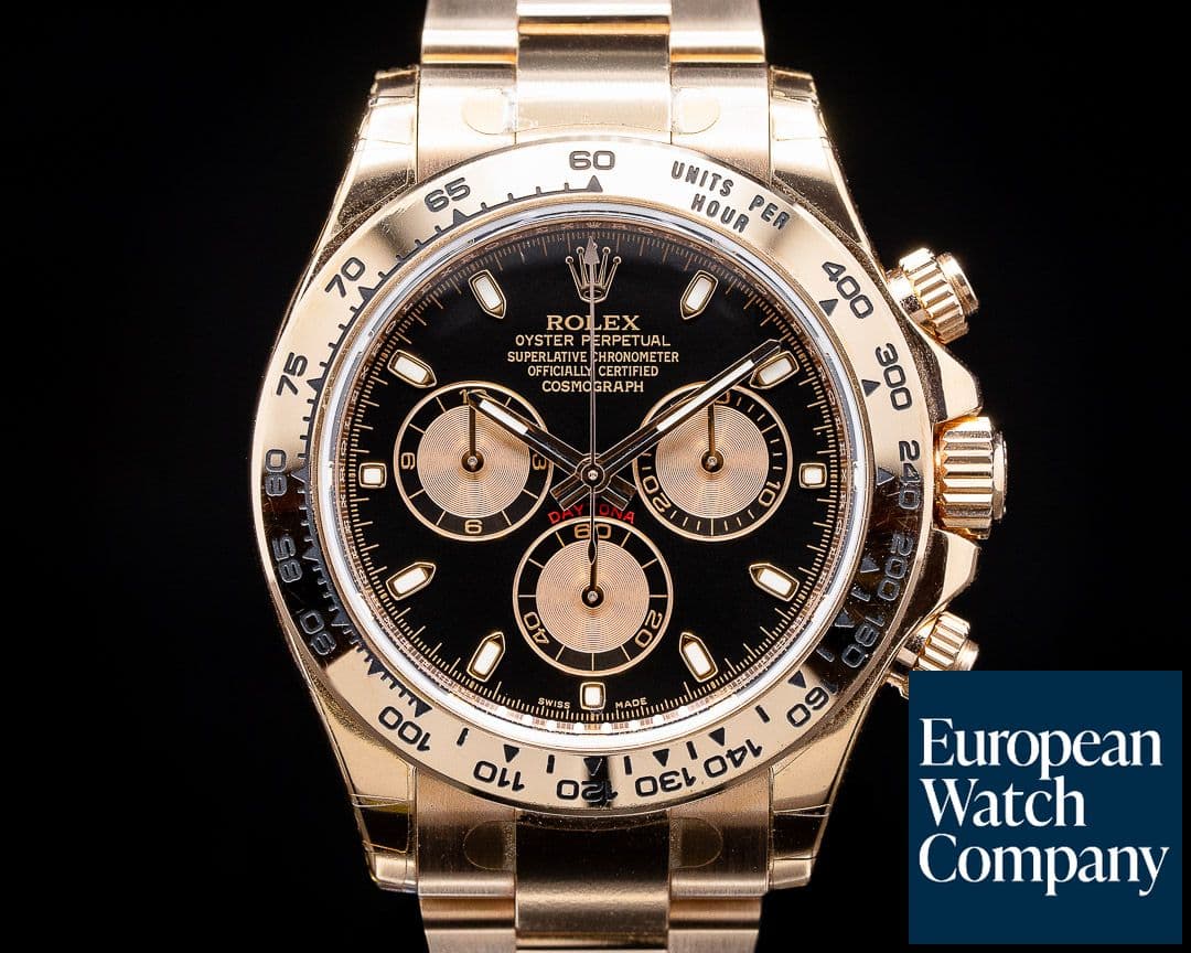Image of Rolex Daytona Everose 116505 Black Dial 18K Rose Gold / Bracelet UNWORN