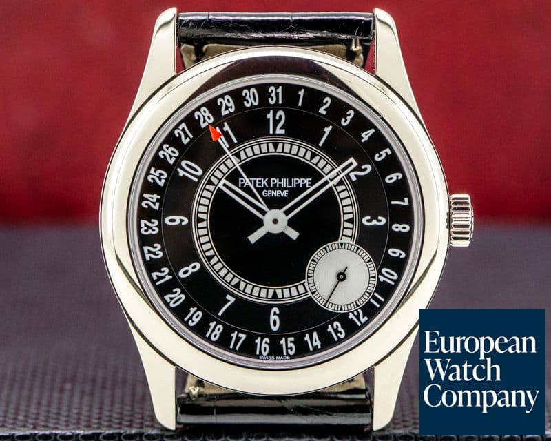 Image of Patek Philippe Calatrava 6006G Black Dial 18K White Gold / Deployant 