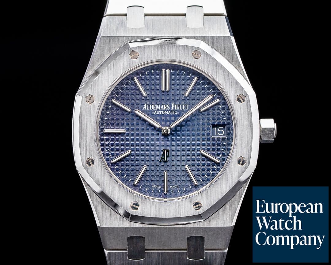 Image of Audemars Piguet Royal Oak 15202ST Extra Thin Blue Dial SS FULL SET