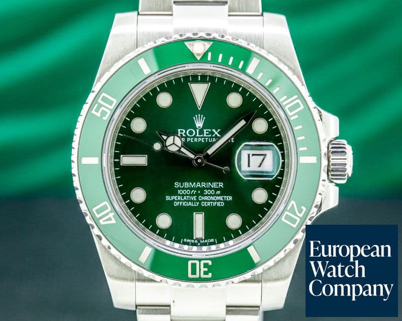 Image of Rolex Submariner Green Ceramic HULK 116610V Bezel Green Dial SS