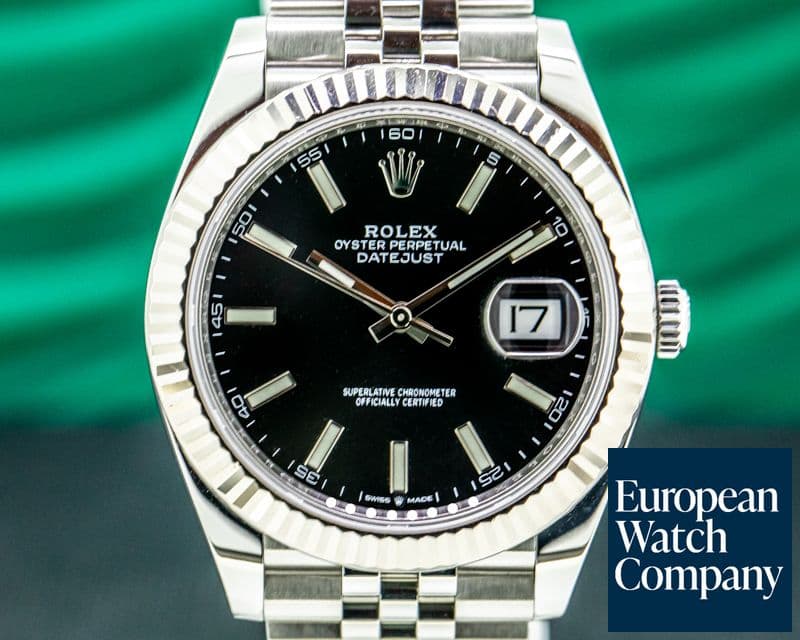 Image of Rolex Datejust 41 Black Stick Dial SS / Jubilee 