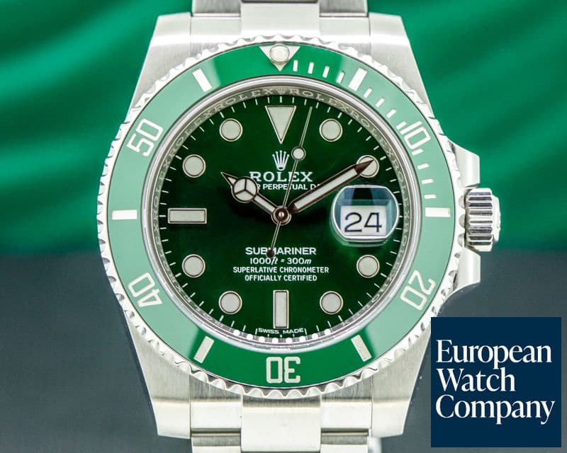 Image of Rolex Submariner 116610LV "HULK" Green Ceramic Bezel Green Dial SS 