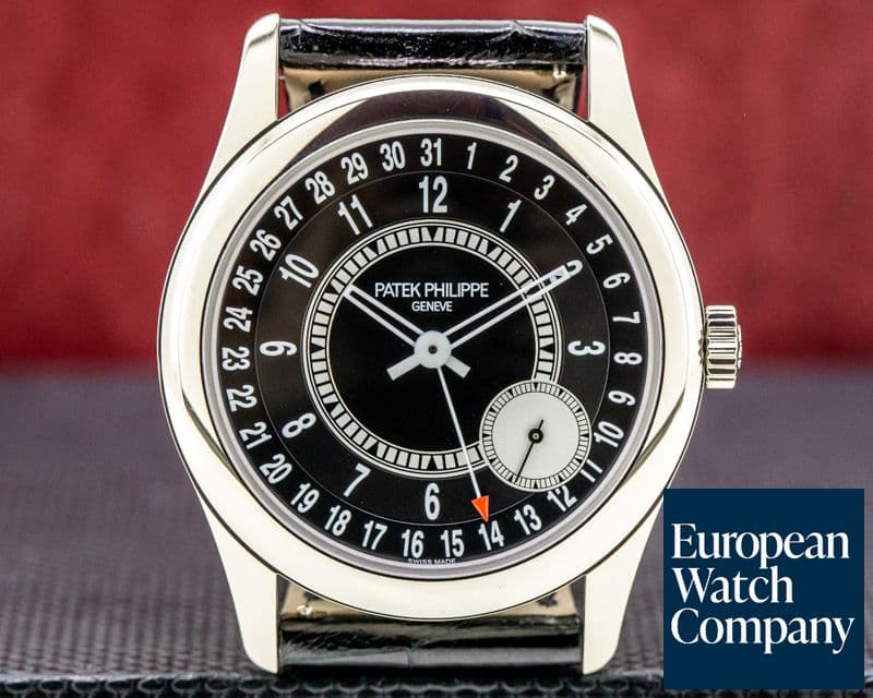 Image of Patek Philippe Calatrava 6006G Black Dial 18K White Gold / Deployant 