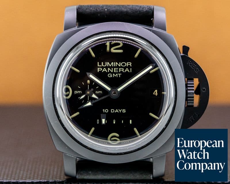 Image of Panerai Luminor 1950 10 Day GMT Ceramic Black Dial