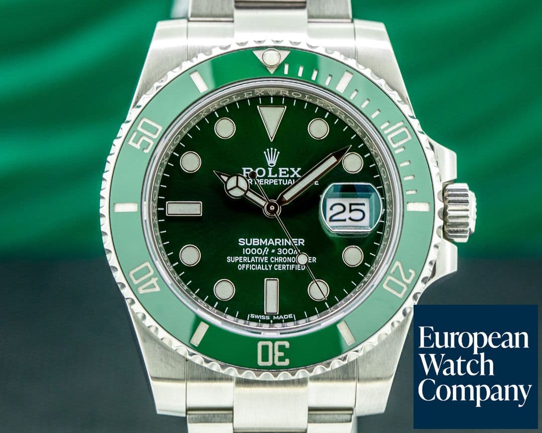 Image of Rolex Submariner 116610LV "HULK" Green Ceramic Bezel Green Dial SS 