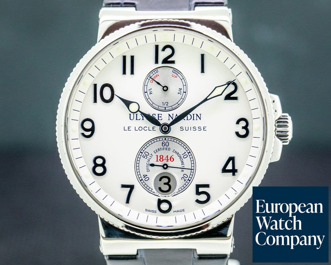 Image of Ulysse Nardin Maxi Marine Stainless / Alligator strap