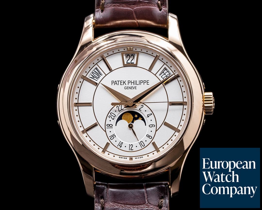 Image of Patek Philippe Annual Calendar Silver Dial 18K Rose Gold DEPLOYANT

