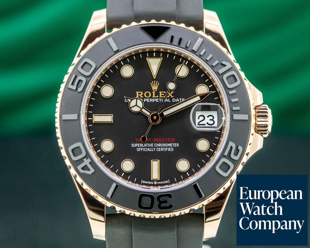 Image of Rolex Yacht Master 18K Rose Gold / Rubber MIDSIZE 37MM 2020 