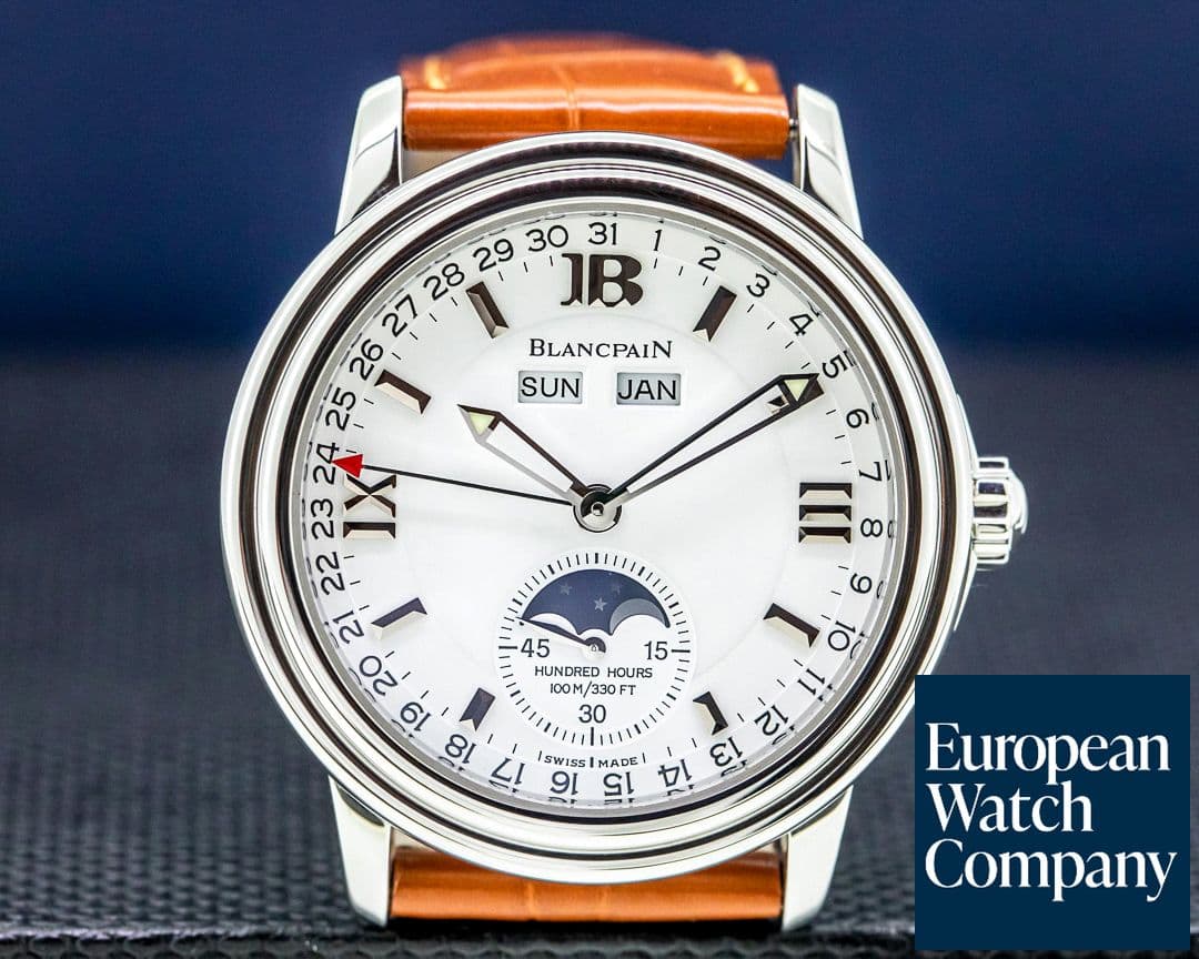 Image of Blancpain Triple Date Moon White Dial Steel 