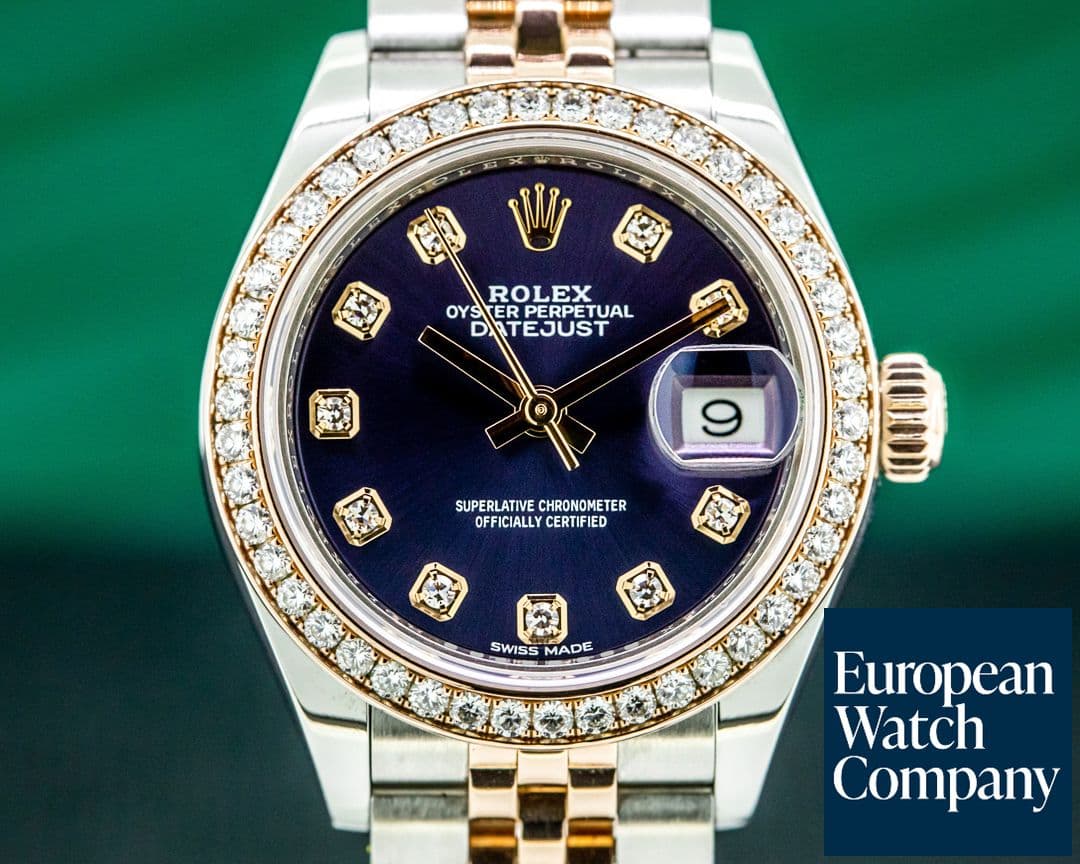 Image of Rolex Datejust 28MM 18K / RG & SS Purple Diamond Dial 