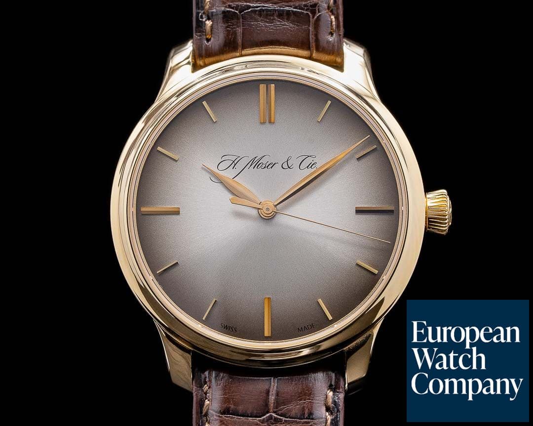Image of H. Moser & Cie Endeavour Centre Seconds Rose Gold/Fume Dial 7 Day Power Reserve