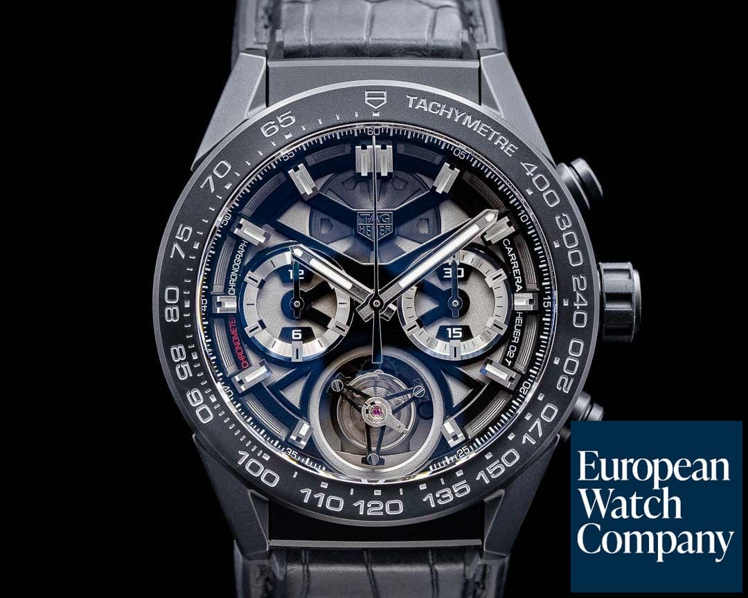 Image of TAG Heuer Carrera Heuer 02T Skeleton Dial Tourbillon Chronograph 