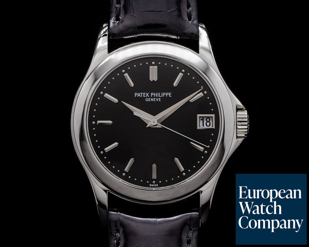 Image of Patek Philippe Calatrava Automatic Platinum Black Dial RARE