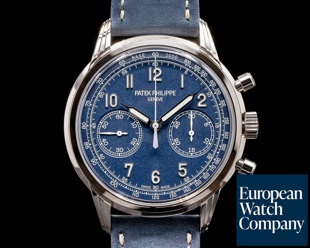 Image of Patek Philippe Chronograph 5172G 18K White Gold Blue Dial UNWORN
