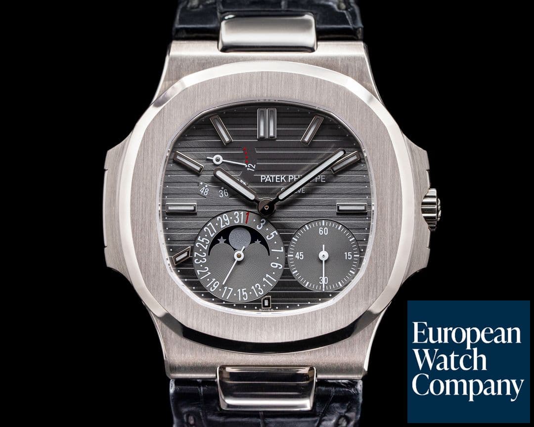 Image of Patek Philippe Nautilus 5712G Power Reserve Moonphase 18K White Gold