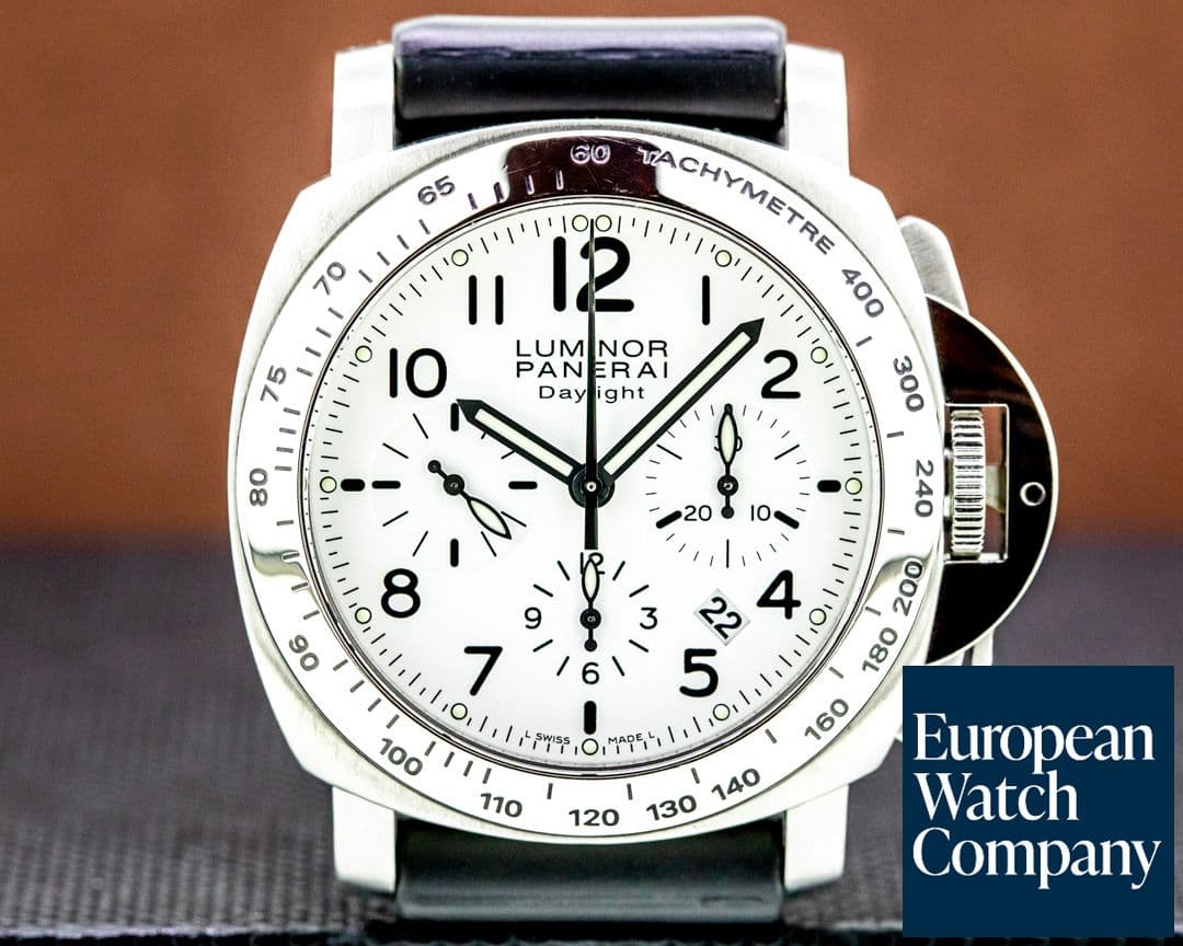 Image of Panerai Luminor Daylight Chrono SS White Dial