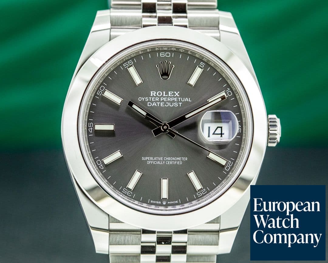 Image of Rolex Datejust 41 Rhodium Stick Dial SS 2020 