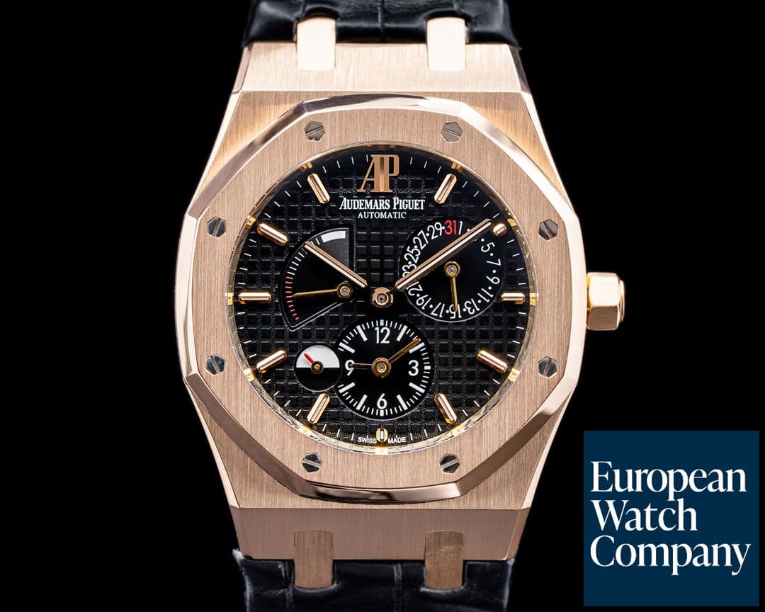 Image of Audemars Piguet Royal Oak Dual Time 26120OR 18K Rose Gold / Black Dial 
