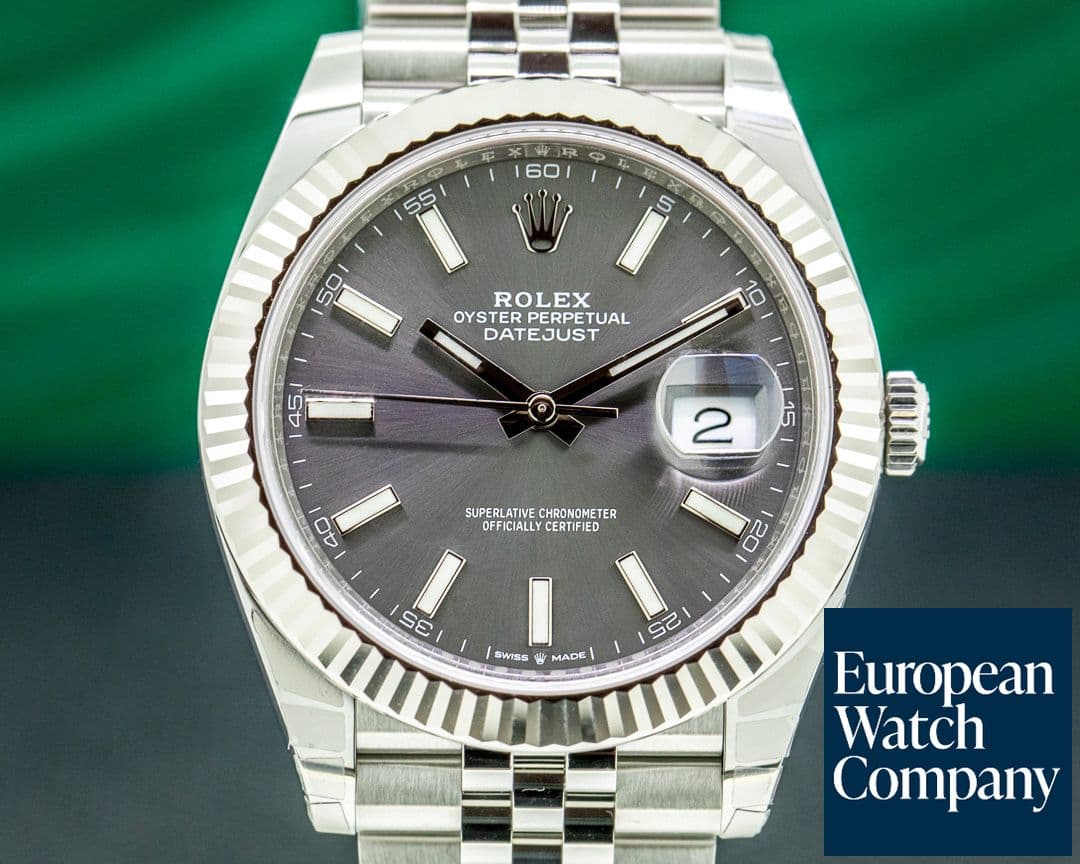 Image of Rolex Datejust 41 Rhodium Stick Dial SS / Jubilee 2020 UNWORN