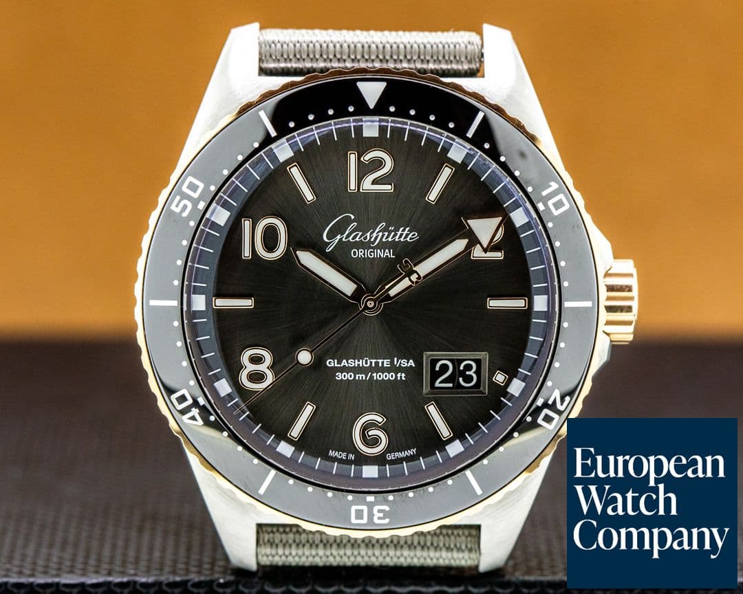 Image of Glashutte Original SeaQ Panorama Date 18k/SS Bicolor Case/Deployant Buckle