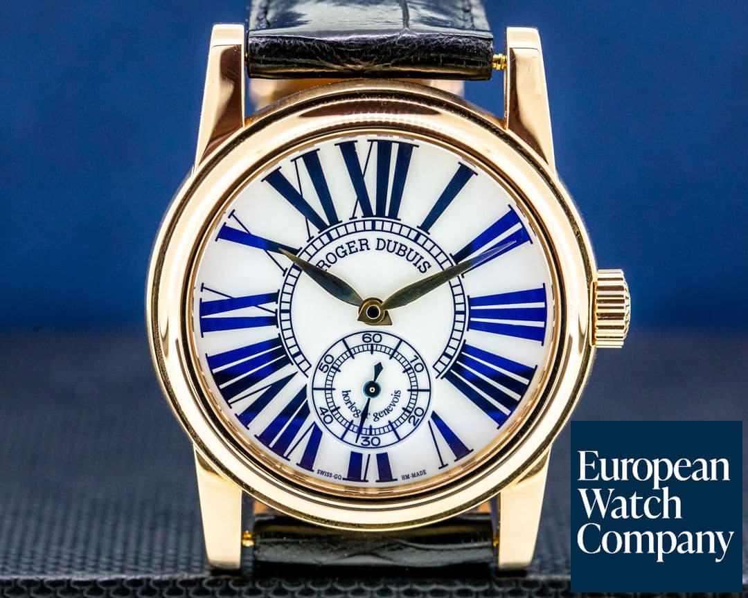 Image of Roger Dubuis Hommage White Enamel Dial 18K Rose Gold Gold Chronometre RARE