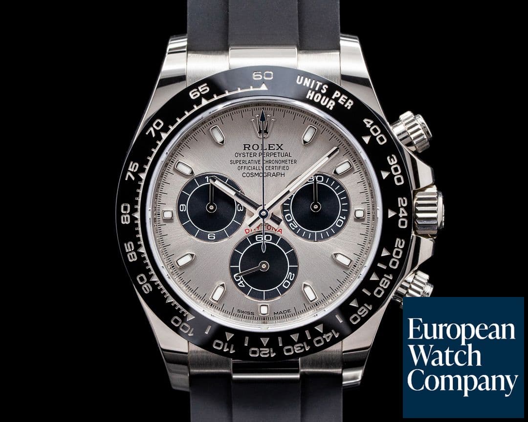 Image of Rolex Daytona 116519 18K White Gold Ceramic Oysterflex Silver Dial