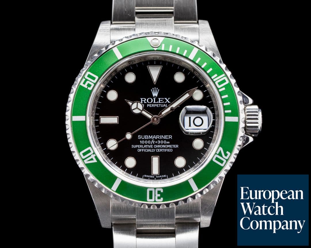 Image of Rolex Submariner 50th Anniversary "Kermit" SS Green Bezel FULL SET