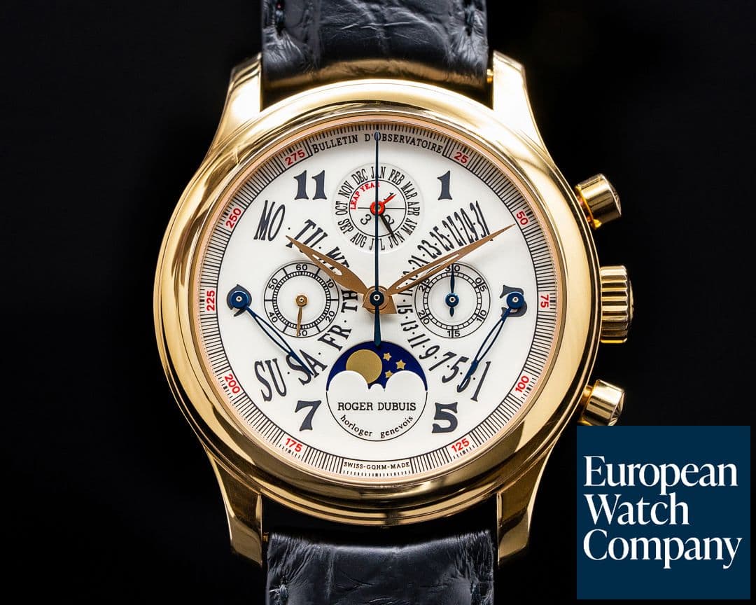 Image of Roger Dubuis Hommage H40 18K Rose Gold Perpetual Calendar Bi Retrograde RARE FULL SET