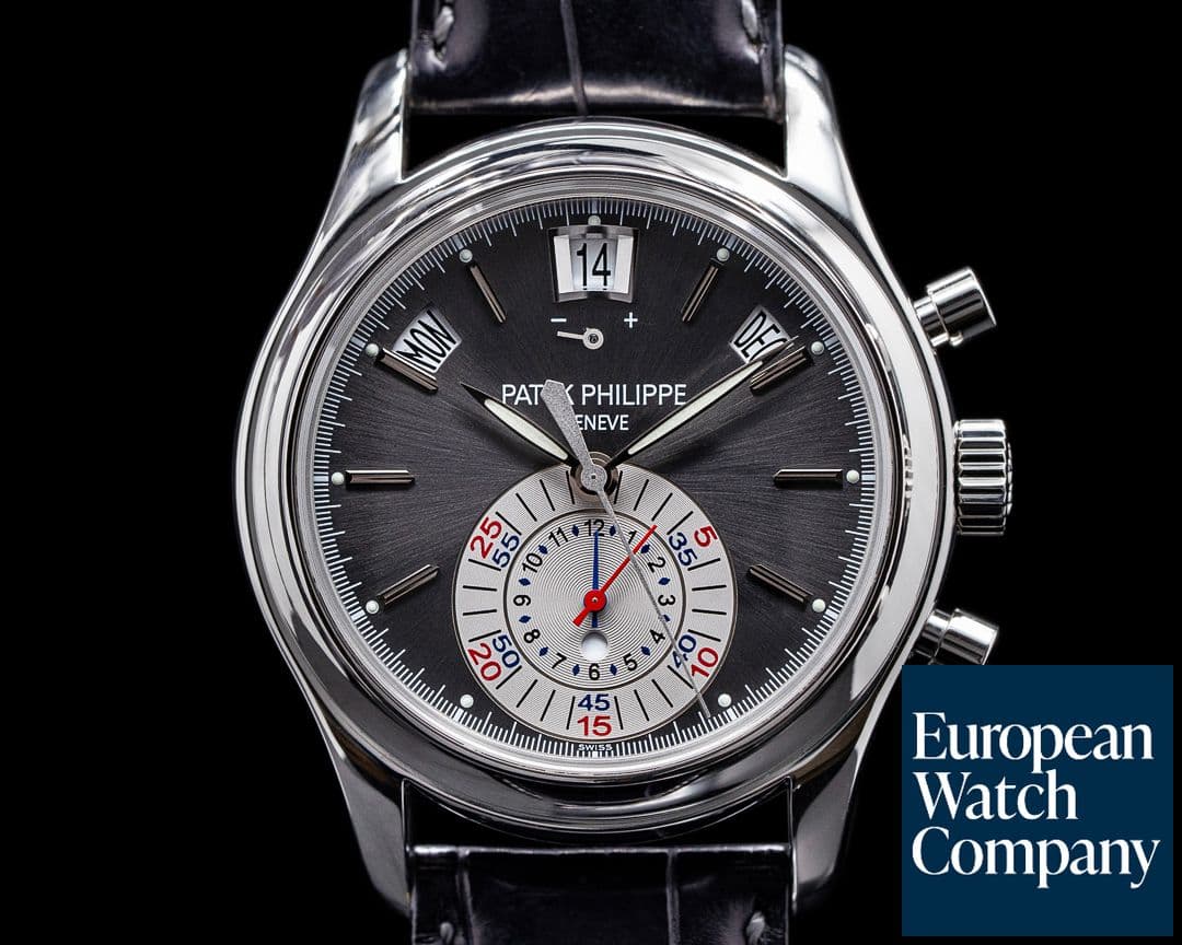 Image of Patek Philippe Annual Calendar 5960P Chronograph Platinum Grey Dial FULL SET


